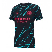 Camiseta Manchester City Oscar Bobb #52 Tercera Equipación Replica 2023-24 para mujer mangas cortas